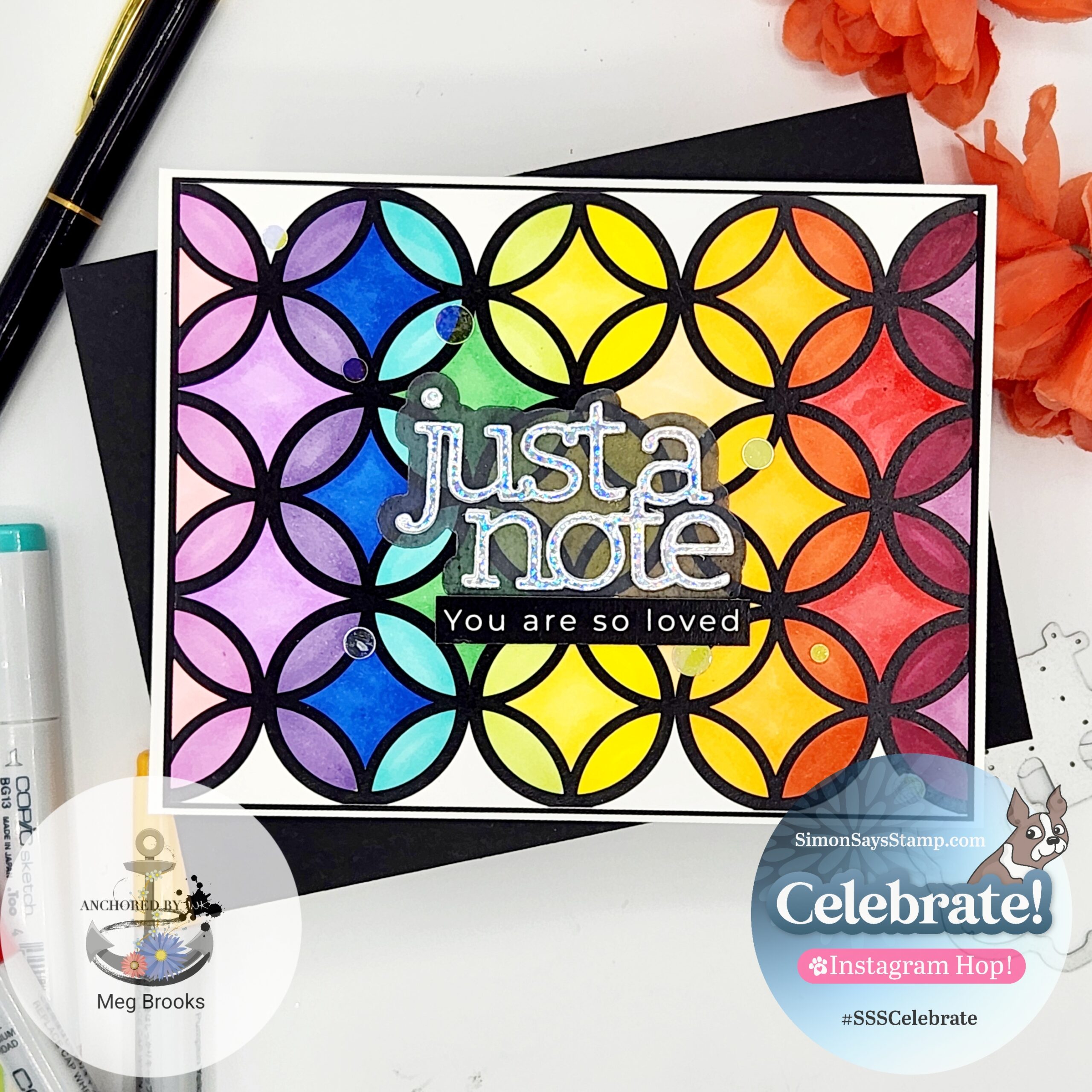 Celebrate! With Simon Says Stamp-Just A Note: You Are So Loved
